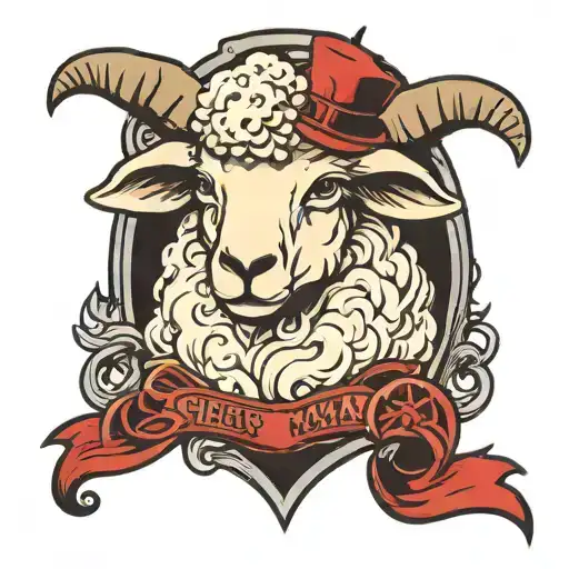 sheep mafia tattoo design idea
