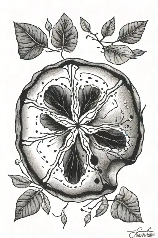 Sand dollar tattoo design idea