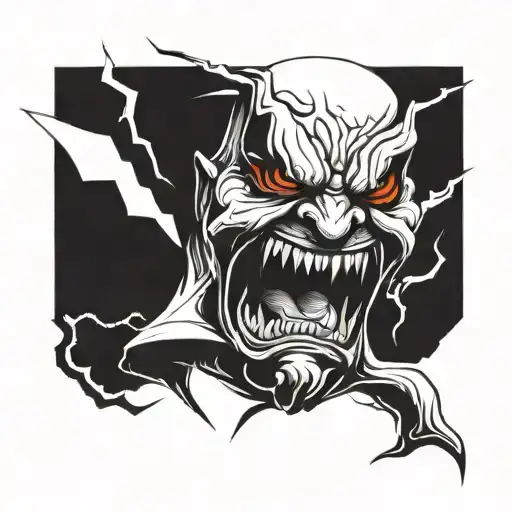 rage, anger tattoo design idea