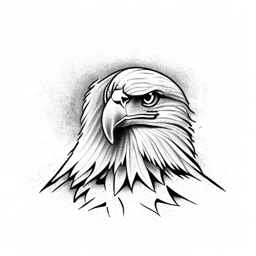 Eagle combined with Snake tattoo design idea