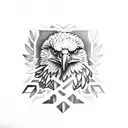 Eagle combined with Snake tattoo design idea