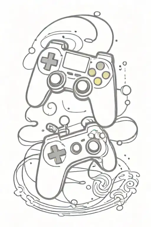 game controller tattoo design idea
