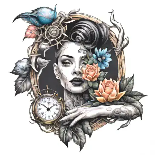 live in the present tattoo design idea
