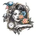 live in the present tattoo design idea