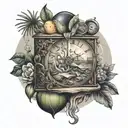 live in the present tattoo design idea