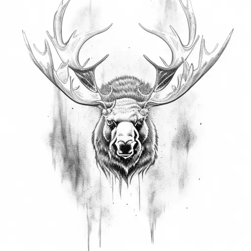 FIEND BIES HORNS MOOSE WITCHER 3 BEAST TATTOI tattoo design idea