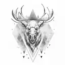 FIEND BIES HORNS MOOSE WITCHER 3 BEAST TATTOI tattoo design idea