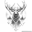 FIEND BIES HORNS MOOSE WITCHER 3 BEAST TATTOI tattoo design idea