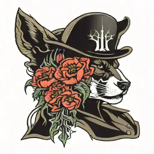 dodge charger and poppies tattoo design idea