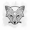 red fox tattoo design idea