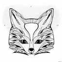 red fox tattoo design idea