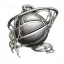 basket ball tattoo design idea
