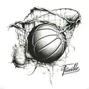 basket ball tattoo design idea