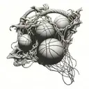 basket ball tattoo design idea