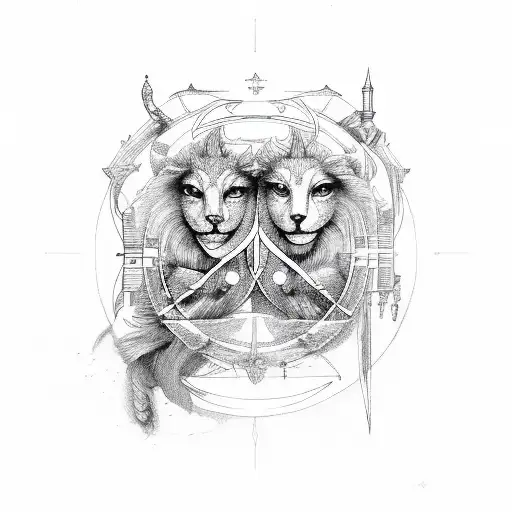 gemini virgo tattoo design idea