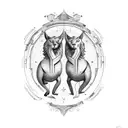 gemini virgo tattoo design idea