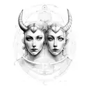 gemini virgo tattoo design idea