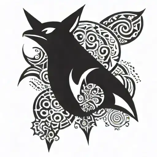 bat  indigenous australian   tattoo design idea