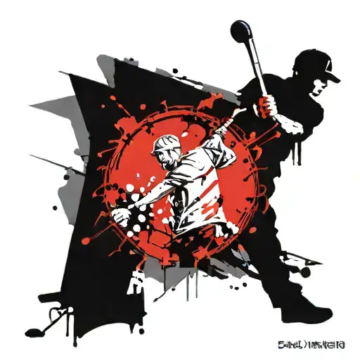 eminem golfing tattoo design idea