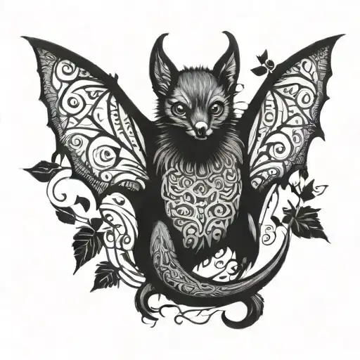 bat  indigenous australian   tattoo design idea