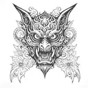 barong bat  tattoo design idea