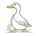 duck hiding knife behind its back tattoo design idea