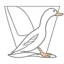duck hiding knife behind its back tattoo design idea