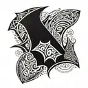 bat  indigenous australian   tattoo design idea