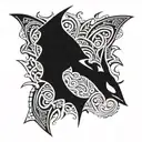 bat  indigenous australian   tattoo design idea