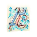 playing card with the letter k and g in it tattoo design idea