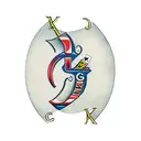 playing card with the letter k and g in it tattoo design idea