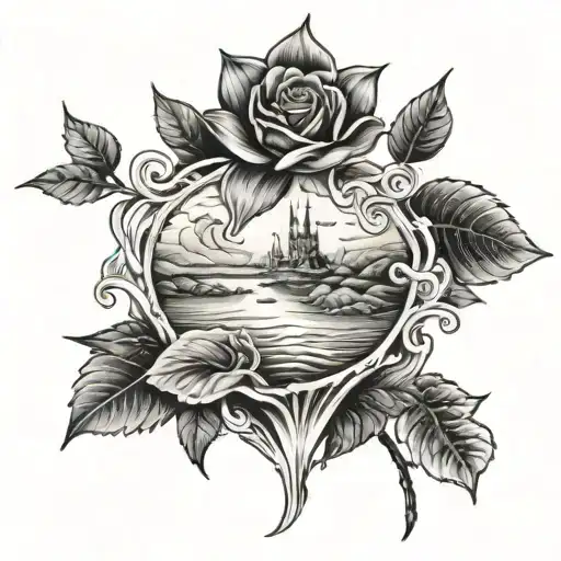 heartbreak tears become river swiming in our own private hell tattoo design idea