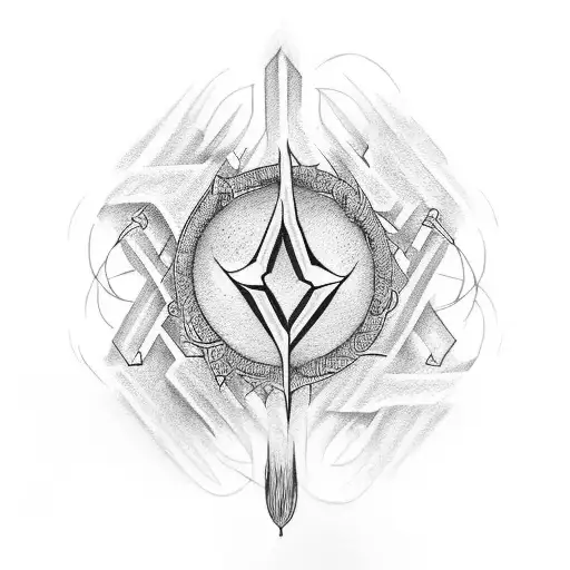 paintbrush and infinite symbol tattoo design idea