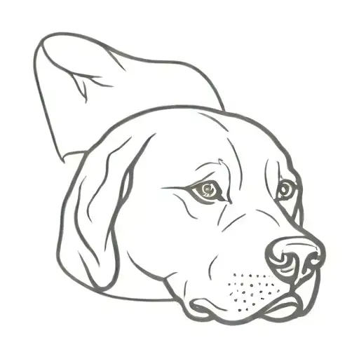 labrador dog ears just two eyes" tattoo design idea