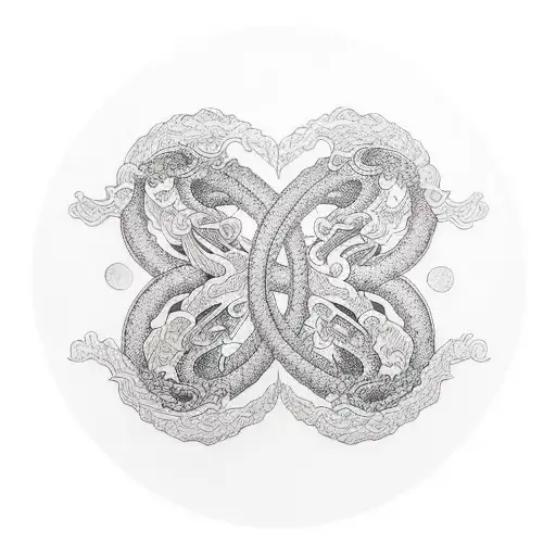 triple infinity  tattoo design idea