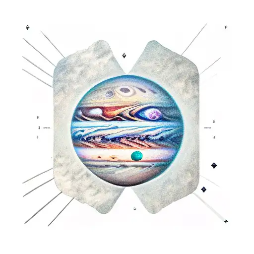 Planeta Jupiter tattoo design idea