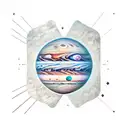 Planeta Jupiter tattoo design idea