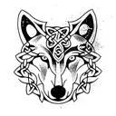 celtic wolf tattoo design idea