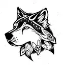 celtic wolf tattoo design idea