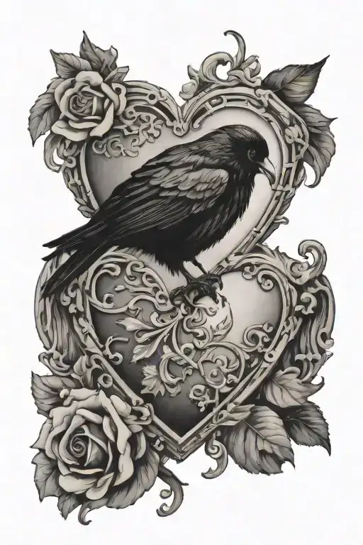 Edgar Allen Poe tell tale heart  tattoo design idea