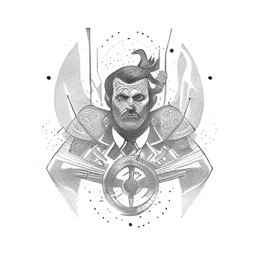 Man in the arena quote tattoo design idea