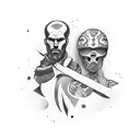 Man in the arena quote tattoo design idea