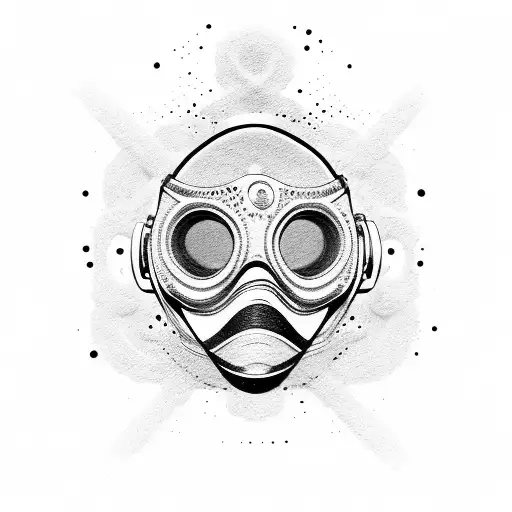 dive mask tattoo design idea