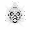 dive mask tattoo design idea
