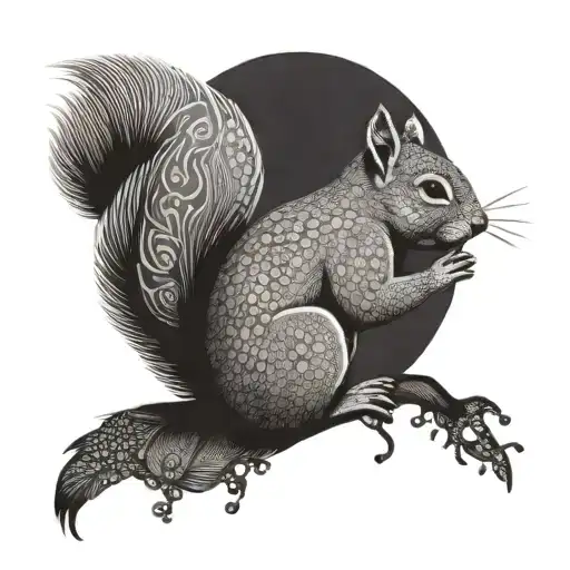 squirrel pc tattoo design idea