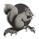 squirrel pc tattoo design idea