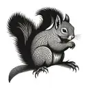 squirrel pc tattoo design idea