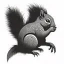 squirrel pc tattoo design idea