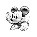 gangster mickey mouse tattoo design idea