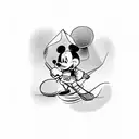 gangster mickey mouse tattoo design idea
